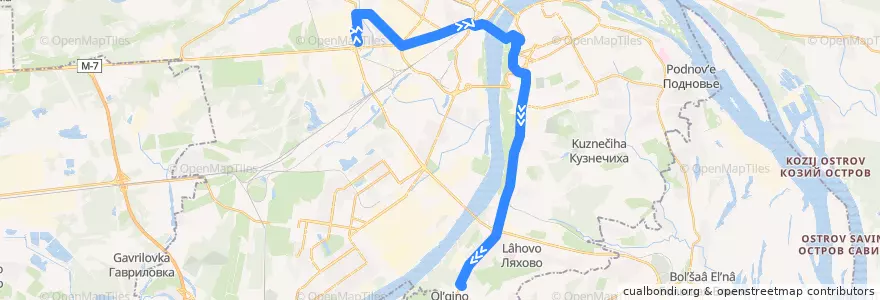 Mapa del recorrido Автобус 89: Московское шоссе => автостанция «Щербинки» de la línea  en городской округ Нижний Новгород.