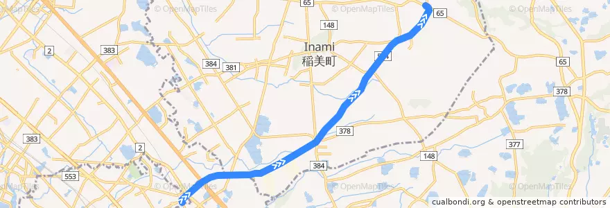 Mapa del recorrido 3：土山駅～母里 de la línea  en Kako County.