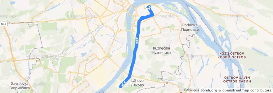 Mapa del recorrido Троллейбус 31: площадь Минина и Пожарского => микрорайон Щербинки-2 de la línea  en городской округ Нижний Новгород.