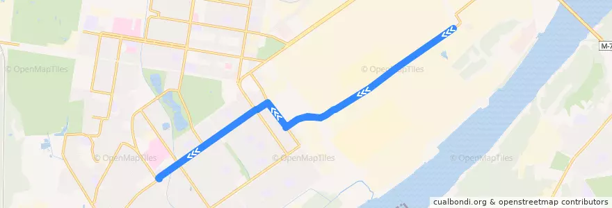 Mapa del recorrido Троллейбус 22: 7-я проходная ГАЗ => улица Минеева de la línea  en городской округ Нижний Новгород.