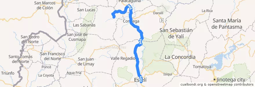 Mapa del recorrido Ruteado: Estelí - Pueblo Nuevo de la línea  en エステリ県.