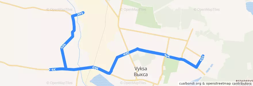 Mapa del recorrido Автобус 2: Иверский монастырь => Стан-5000 de la línea  en городской округ Выкса.