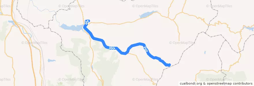 Mapa del recorrido 812仲宫—>水帘峡 de la línea  en 南部山区.