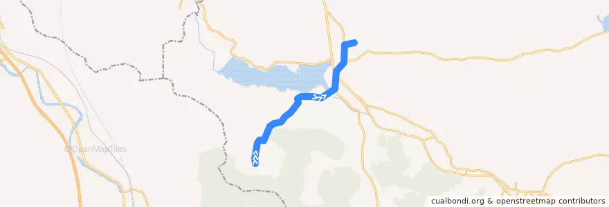 Mapa del recorrido 816西老泉—>仲宫 de la línea  en 仲宫街道.