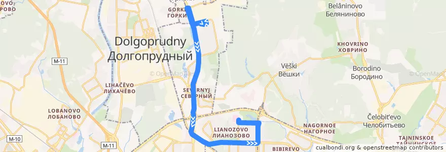 Mapa del recorrido Автобус 685: Посёлок Северный => Абрамцевская улица de la línea  en Северо-Восточный административный округ.
