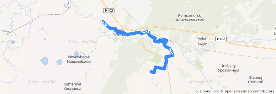 Mapa del recorrido Автобус 10: Пономарёва - Липовая de la línea  en Заводоуковский городской округ.