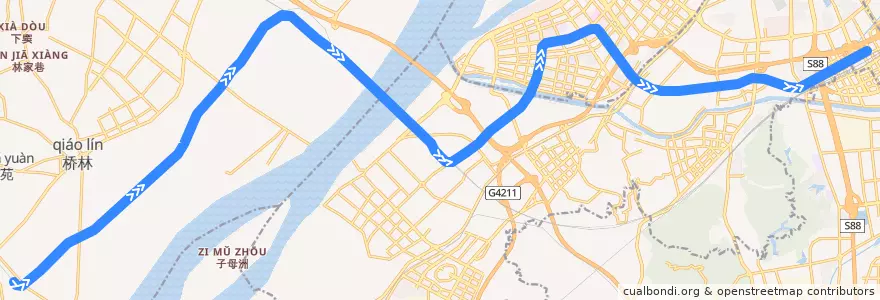 Mapa del recorrido 南京地铁S3号线 de la línea  en Nanchino.