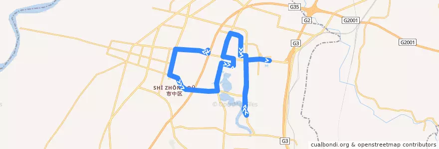 Mapa del recorrido 24公交营运中心—>山东师范大学 de la línea  en 长清区.