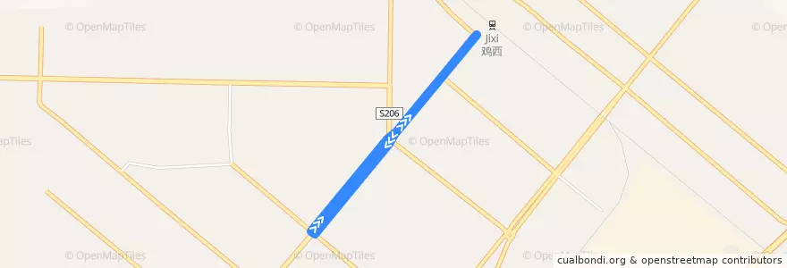 Mapa del recorrido 88线 de la línea  en 鸡冠区.