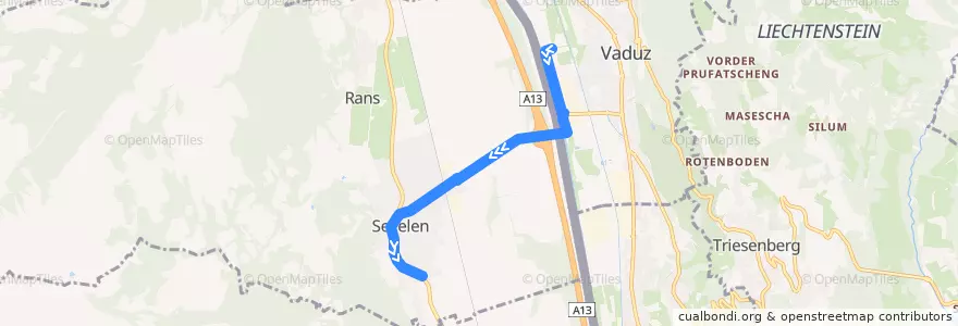 Mapa del recorrido Bus 24: Vaduz Lettstrasse => Sevelen Büeli de la línea  en .