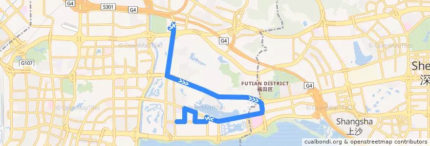 Mapa del recorrido M487路 欧洲城总站 => 沙河东公交总站 de la línea  en Shahe Sub-district.