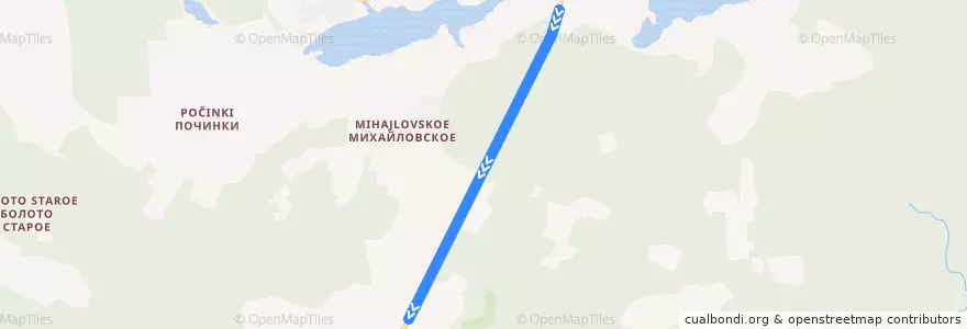 Mapa del recorrido Автобус № 28: Автостанция Можайск-Микрорайон de la línea  en Можайский городской округ.