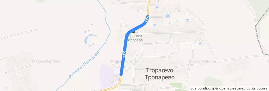 Mapa del recorrido Автобус № 28: Автостанция Можайск => Микрорайон de la línea  en Mozhaysky District.