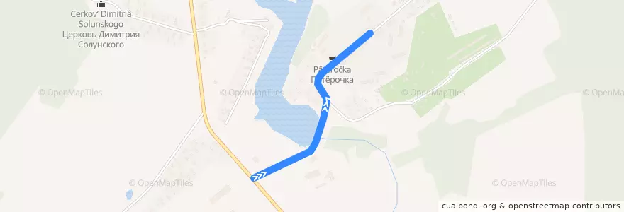 Mapa del recorrido Автобус № 28: Автостанция Можайск  => Микрорайон de la línea  en Можайский городской округ.
