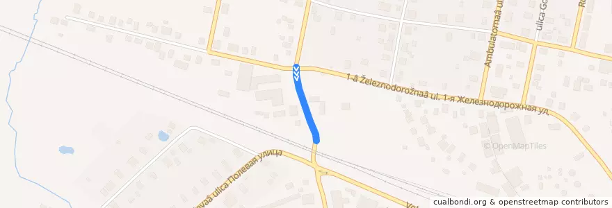 Mapa del recorrido Автобус № 28: Микрорайон => Автостанция Можайск de la línea  en Можайский городской округ.