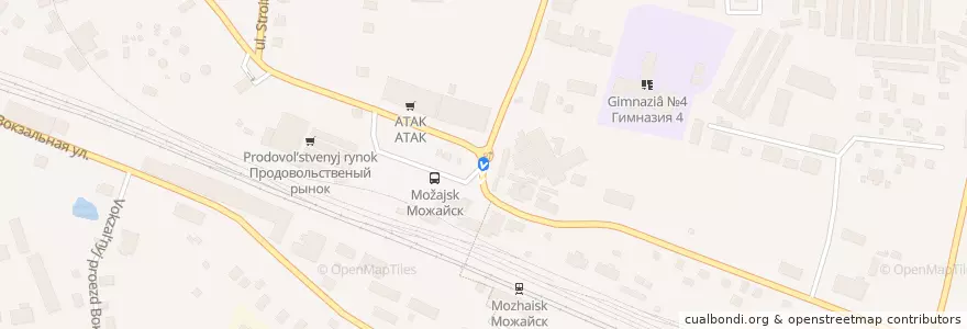 Mapa del recorrido Автобус № 28: Автостанция Можайск =>  Микрорайон de la línea  en Можайский городской округ.