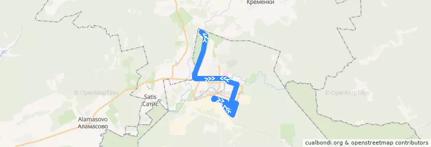 Mapa del recorrido Автобус №19: Автостанция Тупиковая - Автостанция Тупиковая de la línea  en городской округ Саров.