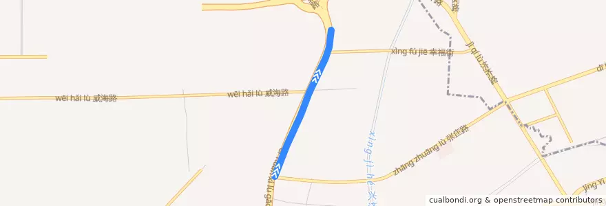 Mapa del recorrido H12北胡—>二环西路幸福街（停运） de la línea  en 匡山街道.