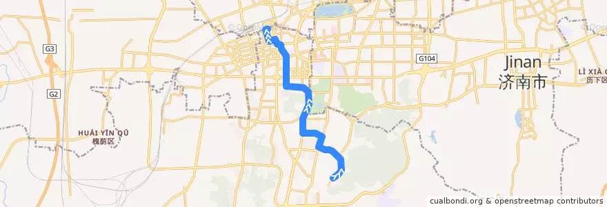 Mapa del recorrido 34火车站—>阳光舜城重华苑 de la línea  en Shizhong District.