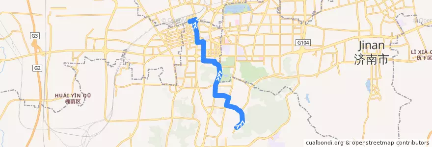 Mapa del recorrido 34阳光舜城重华苑—>火车站 de la línea  en Shizhong District.