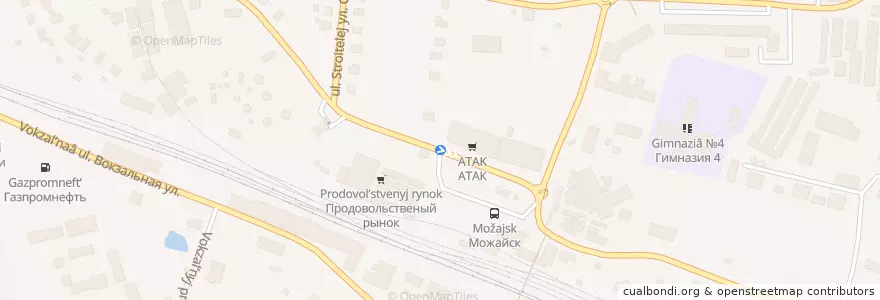Mapa del recorrido Автобус № 55: Автостанция Можайск => Бартеньево de la línea  en Можайский городской округ.
