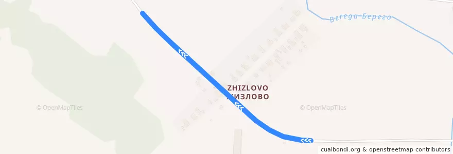 Mapa del recorrido Автобус № 55: Бартеньево => Автостанция Можайск de la línea  en Можайский городской округ.