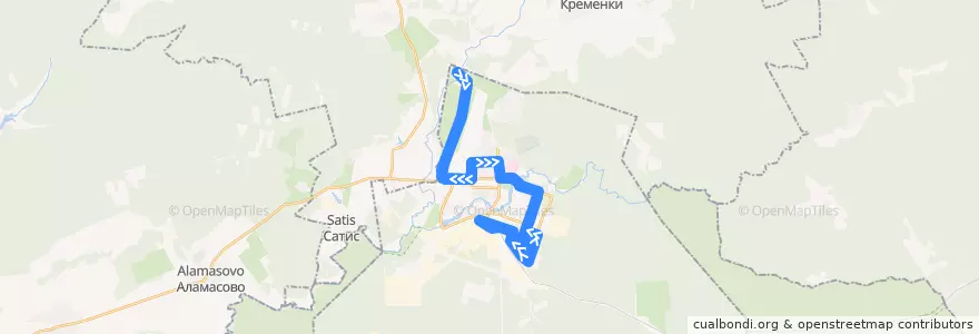 Mapa del recorrido Автобус №21: Балыково - Балыково de la línea  en Sarov.