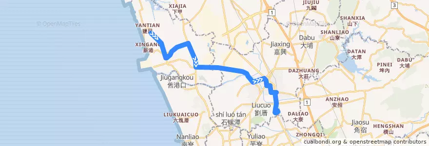Mapa del recorrido 紅79(返程) de la línea  en 高雄市.