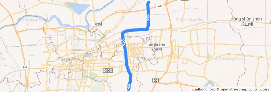 Mapa del recorrido 济南轨道交通3号线 de la línea  en チーナン;済南市.