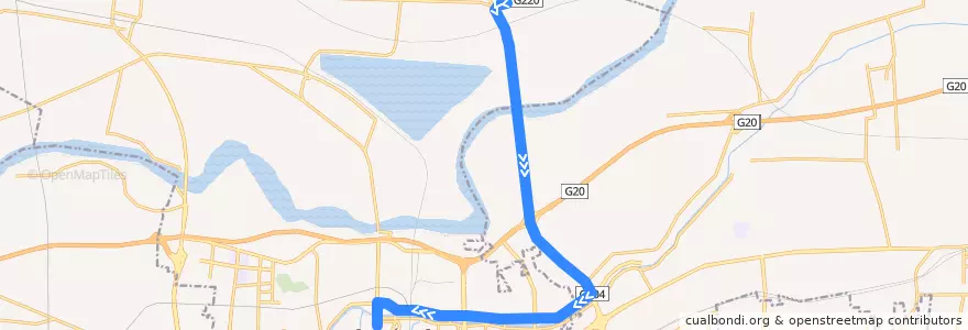Mapa del recorrido 130大桥街道办事处—动物园 de la línea  en チーナン;済南市.