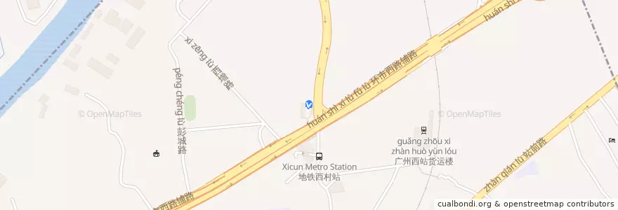 Mapa del recorrido 729A(预留) de la línea  en 西村街道.