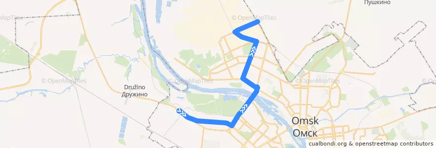 Mapa del recorrido Автобус №87 : ДСК-2 - Завод СК de la línea  en городской округ Омск.