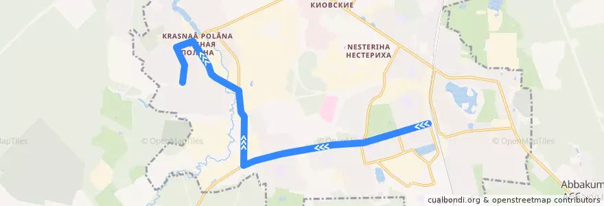 Mapa del recorrido Автобус 4к: Станция Лобня - Красная Поляна de la línea  en городской округ Лобня.