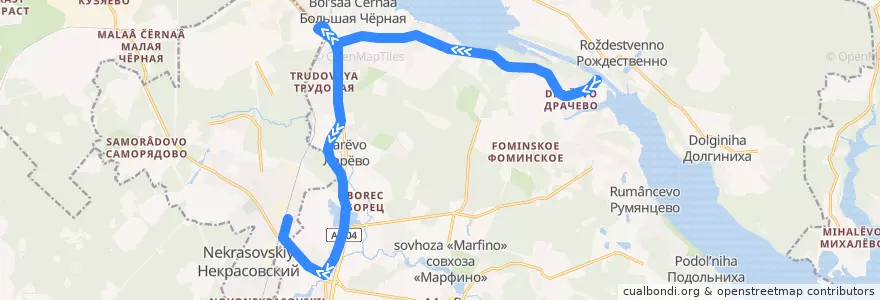 Mapa del recorrido Автобус 73: Паромная переправа 12 - Станция Катуар de la línea  en городской округ Мытищи.