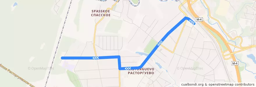 Mapa del recorrido Автобус 2: Растрогуево - Ольгинская улица de la línea  en Ленинский городской округ.
