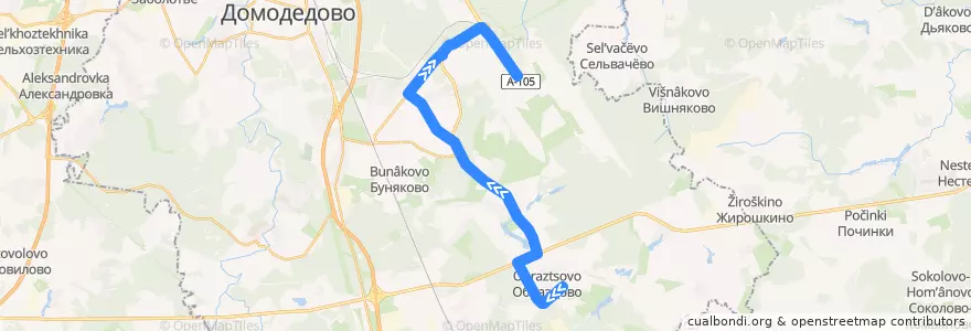 Mapa del recorrido Автобус 26: Красный Путь — Аэропорт Домодедово de la línea  en городской округ Домодедово.
