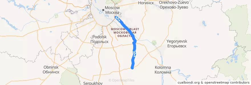 Mapa del recorrido Автобус 402: Москва - Малино de la línea  en Oblast Moskou.