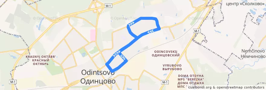 Mapa del recorrido Автобус 12: Станция Одинцово - de la línea  en Одинцовский городской округ.