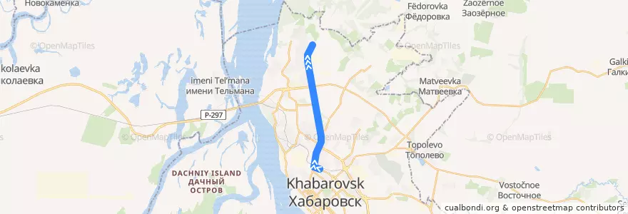Mapa del recorrido Автобус 6: Железнодорожный вокзал - ул. Связная de la línea  en городской округ Хабаровск.