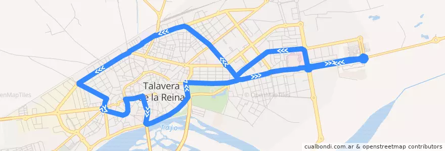 Mapa del recorrido Circular 6 (Todos los días) de la línea  en Talavera.