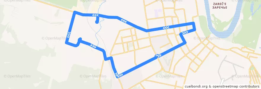 Mapa del recorrido Автобус №6: Дырнос - Дырнос de la línea  en городской округ Сыктывкар.