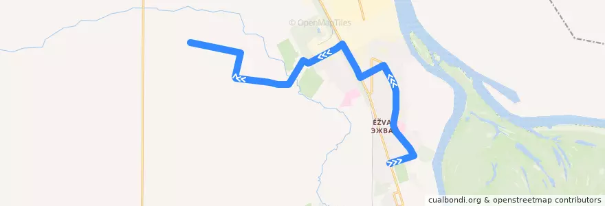 Mapa del recorrido Автобус №11: Славы - Дачи de la línea  en городской округ Сыктывкар.