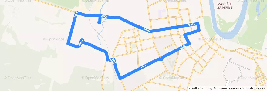 Mapa del recorrido Автобус №20: Опытная станция - Опытная станция de la línea  en Syktyvkar Urban Okrug.