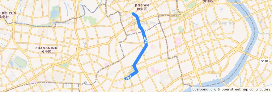 Mapa del recorrido 824路 长桥新村-忻康里 de la línea  en Shanghái.