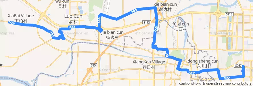 Mapa del recorrido 桂31路(罗村下柏-南海万科广场) de la línea  en 仏山市.