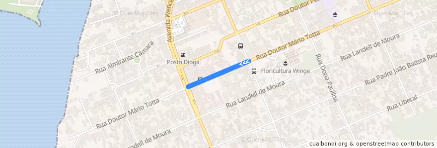 Mapa del recorrido Assunção de la línea  en پورتو الگره.