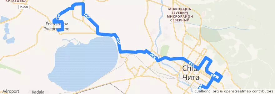 Mapa del recorrido Маршрутное такси №7 de la línea  en городской округ Чита.