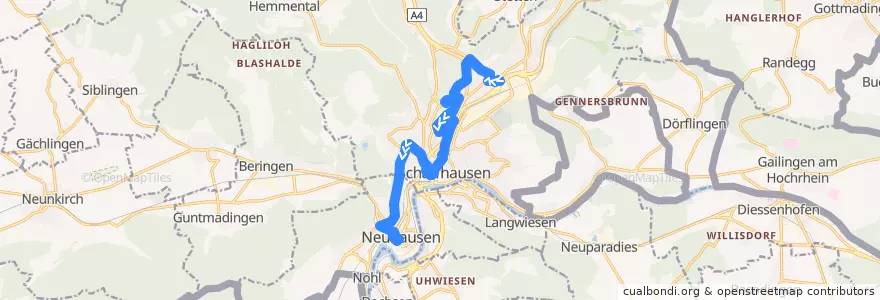 Mapa del recorrido Bus 6: Falkeneck => Neuhausen Zentrum de la línea  en Escafusa.