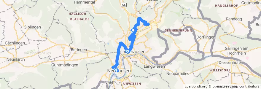 Mapa del recorrido Bus 6: Neuhausen Zentrum => Falkeneck de la línea  en Schaffhausen.
