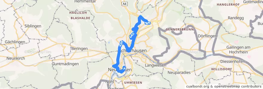 Mapa del recorrido Bus 6: Falkeneck => Neuhausen SBB de la línea  en Schaffhausen.